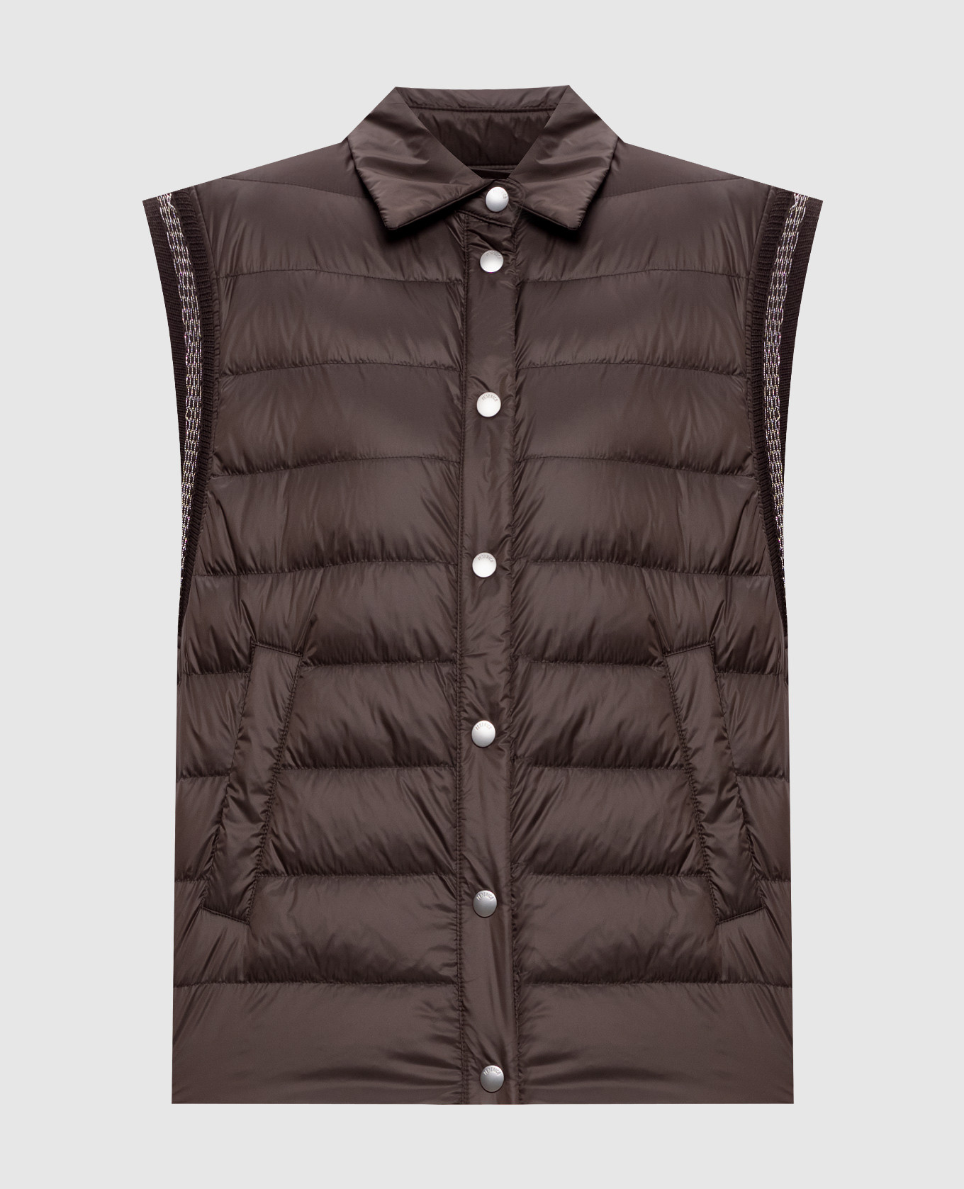 

Brown down vest with monil chain Peserico