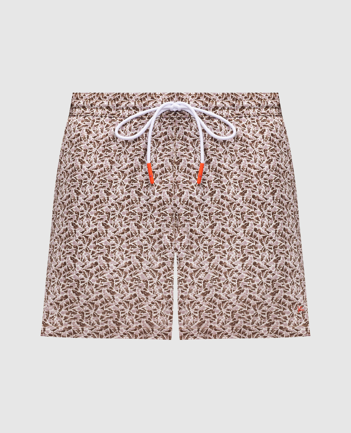 

Beige printed swim shorts ISAIA