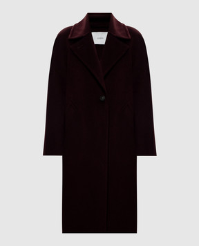 JOSEPH Franco burgundy wool and cashmere coat JF010043