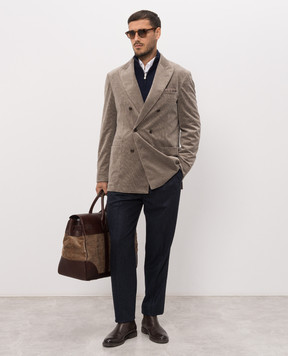 Brunello Cucinelli Blue wool pants M038PE1710