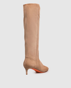 Santoni Beige suede boots WSLQ72436HI2SAEA