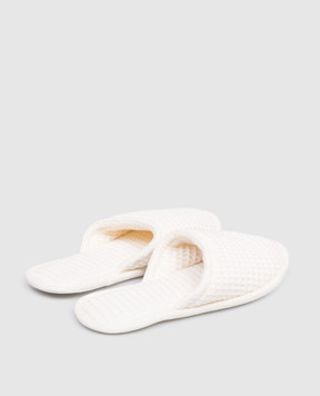 L'appartement Mia ivory slippers MIASLIPPERS
