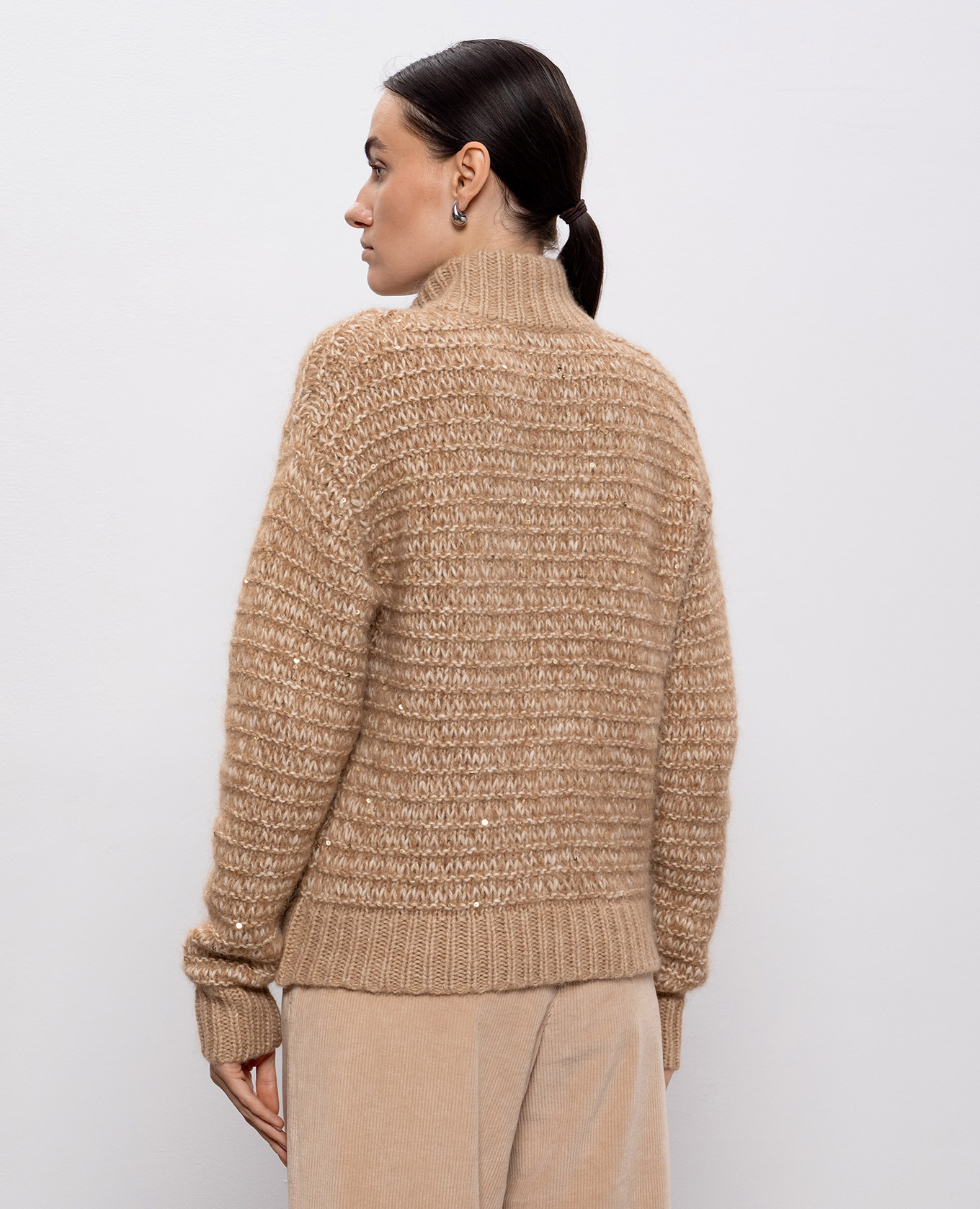 

Beige alpaca wool cardigan Peserico