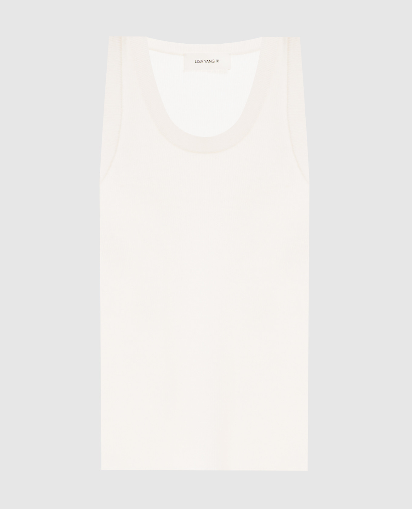 Ina white ribbed cashmere top