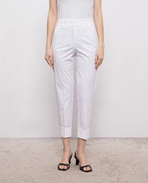 Peserico White pants with lapels M0493901037