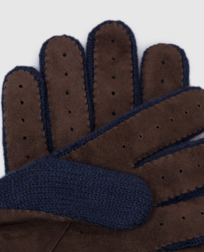 Brunello Cucinelli Navy blue cashmere gloves M2292118