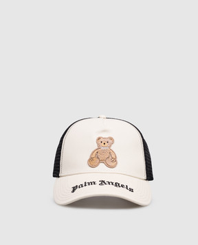 Palm Angels Beige cap with Bear patch PMLB068S26FAB004I