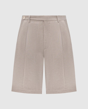 Brunello Cucinelli Beige linen shorts MH262G0620