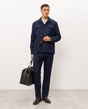 Pini Parma Blue wool shirt jacket SHIJKTBLUE