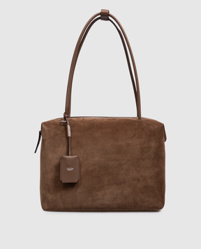 Max Mara HOLDALL GLIDE brown suede tote bag MXAHOLDALLGLIDE