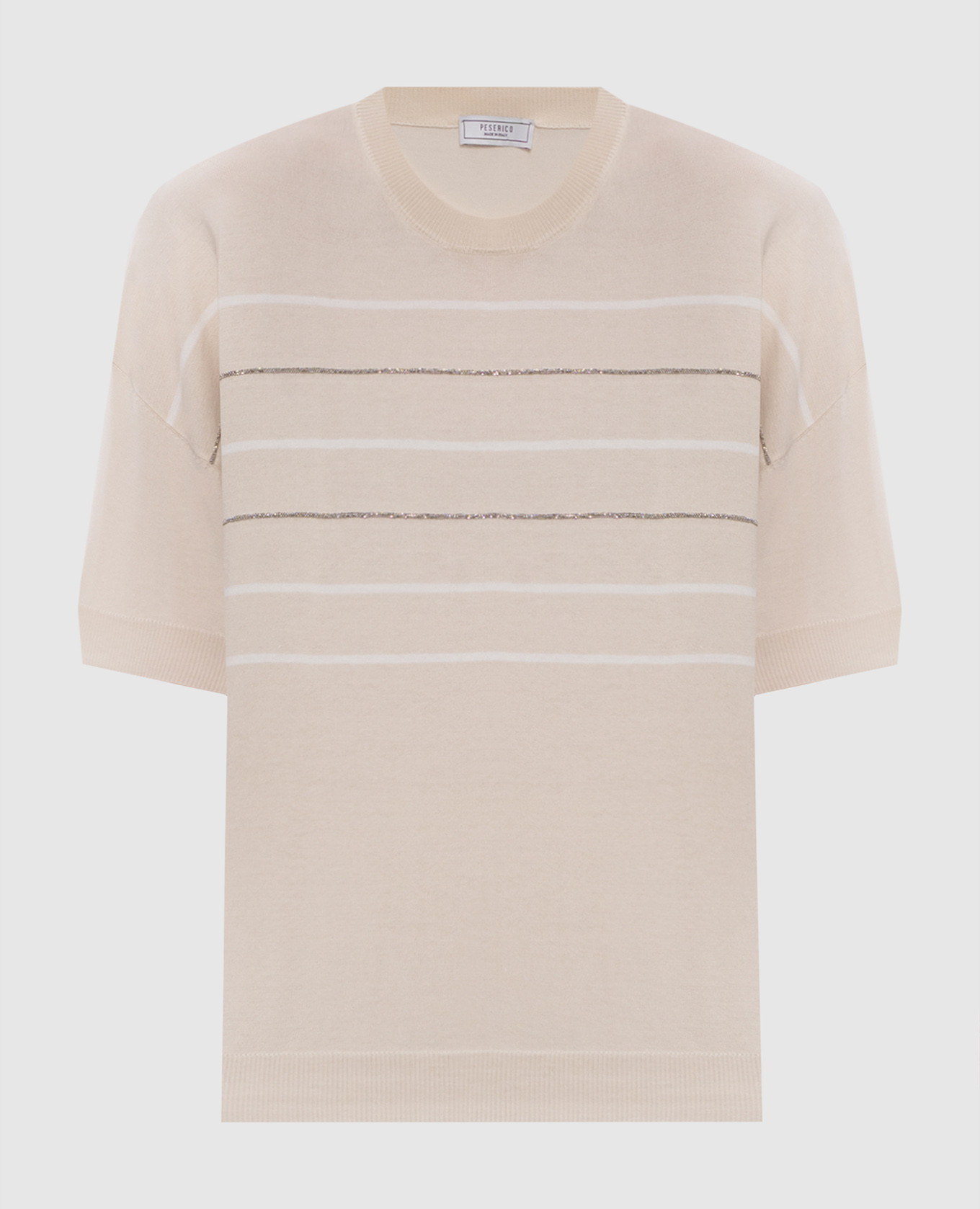 

Beige top with monil chain Peserico