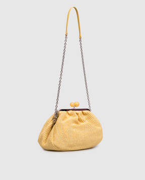 Max Mara Weekend Yellow woven bag FORTUNA WKAFORTUNA