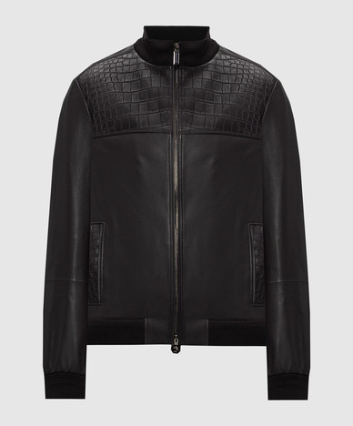 Black leather jacket