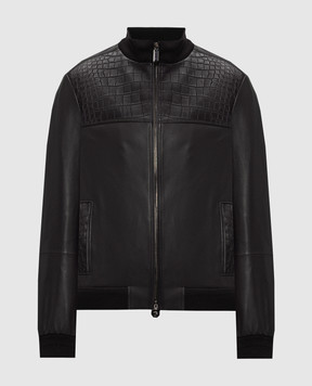 Stefano Ricci Black leather jacket M7J6300200NPSTR6
