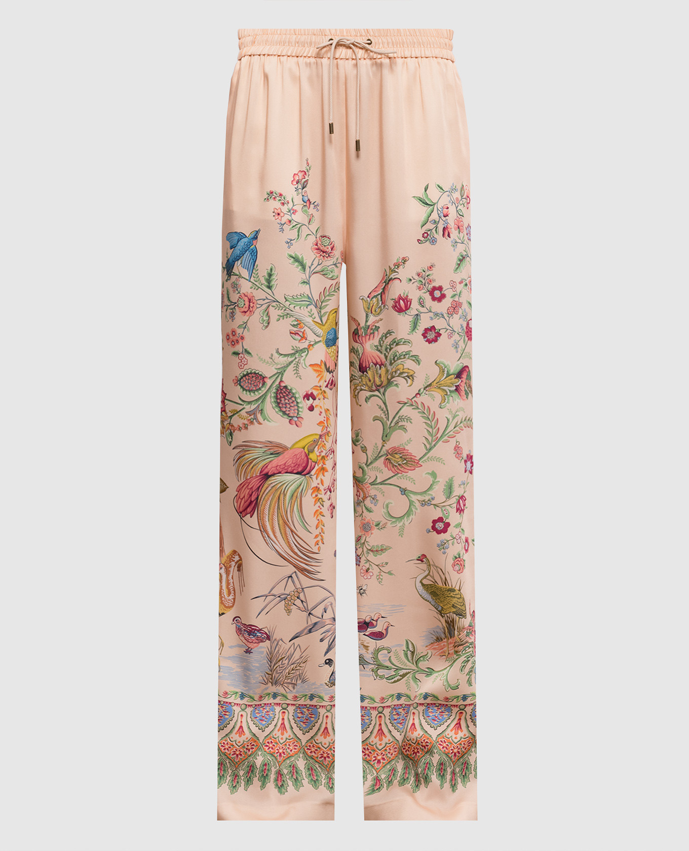 

Pink floral print pants Etro