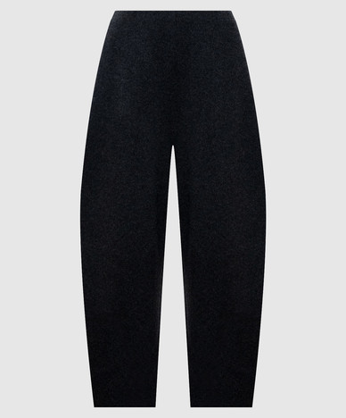 Gray wool and cashmere pants