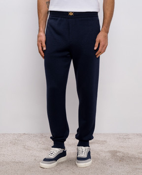 Versace Blue cashmere joggers 10187191A12912