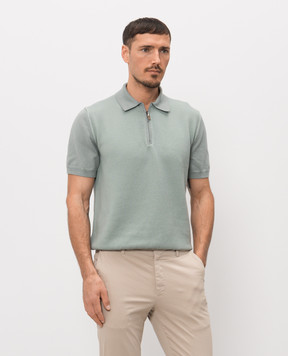 Canali Green cotton polo shirt MK02461C0454