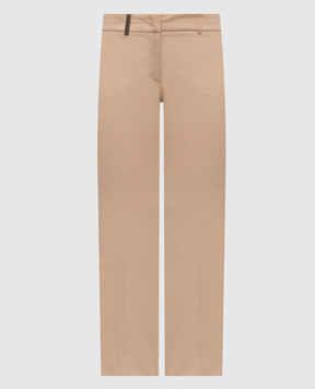 Peserico Beige pants with a patch P0471801037