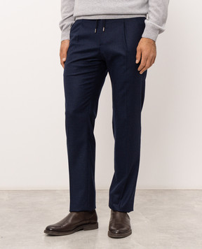 Pini Parma Blue wool pants TRCOMOFLBL