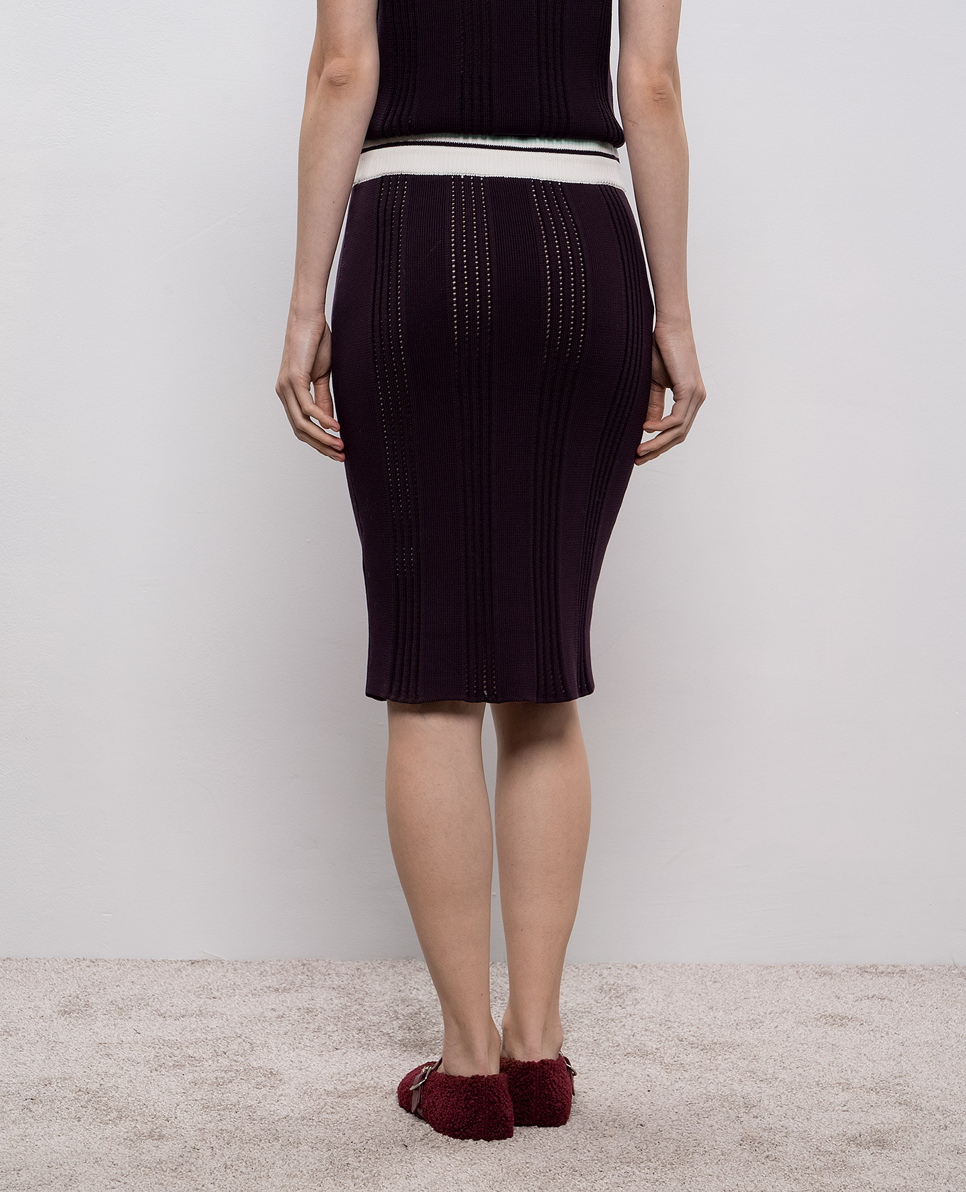 Purple skirt with logo patch Casablanca 4