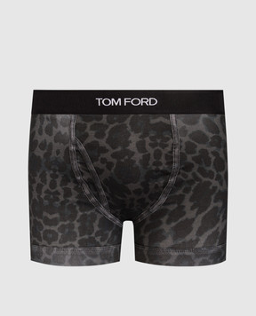 Tom Ford Grey leopard print boxer briefs T4LC31230