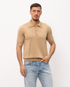 Valentino Beige wool polo shirt 9V3KP04VBH9