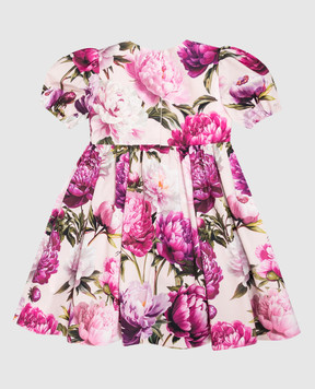 Dolce&Gabbana Children's pink dress with floral print L23DP2G7QZX