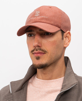 Brunello Cucinelli Terracotta cap with wool and silk MR4999850