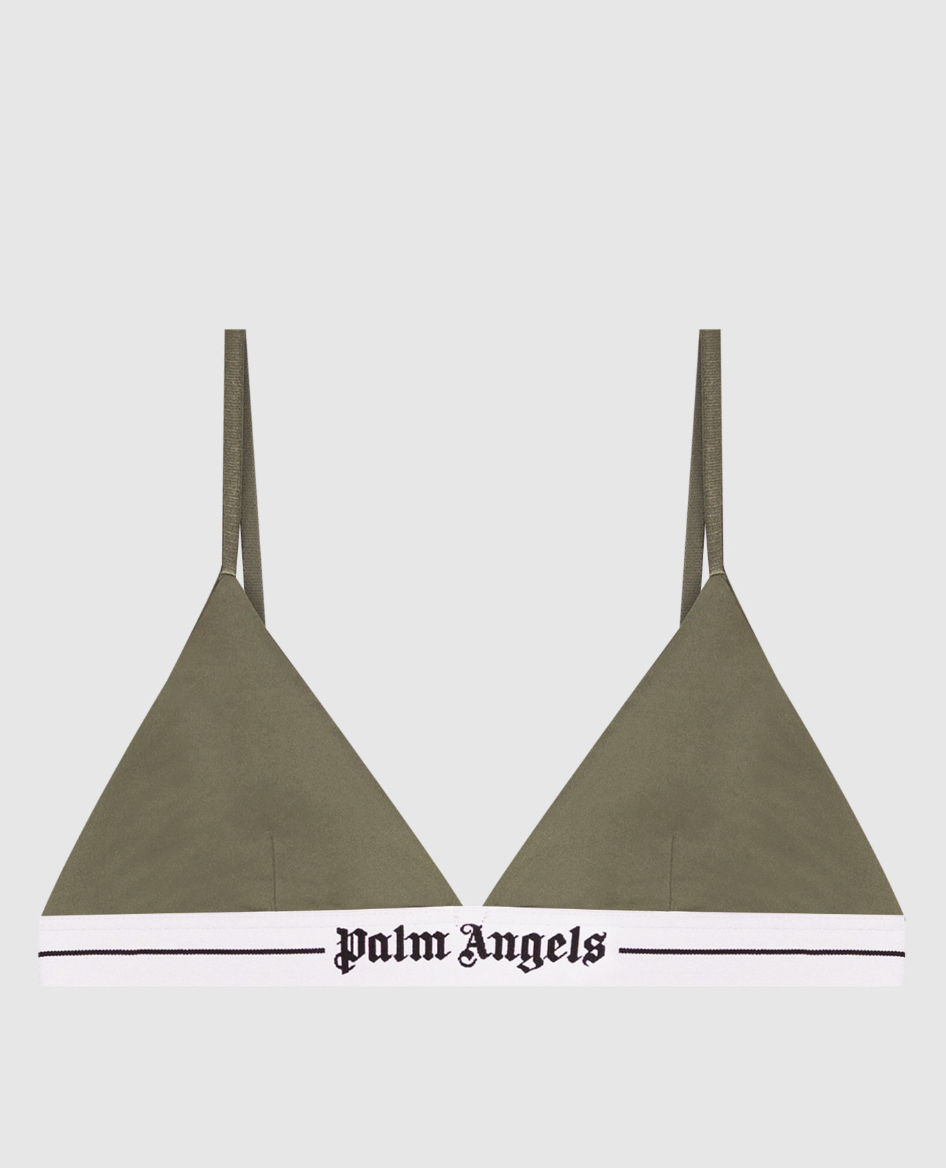 Khaki bralette with logo