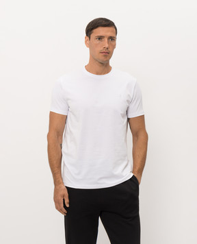 Trussardi White T-shirt with embroidered emblem G0228000123NMTS01J01