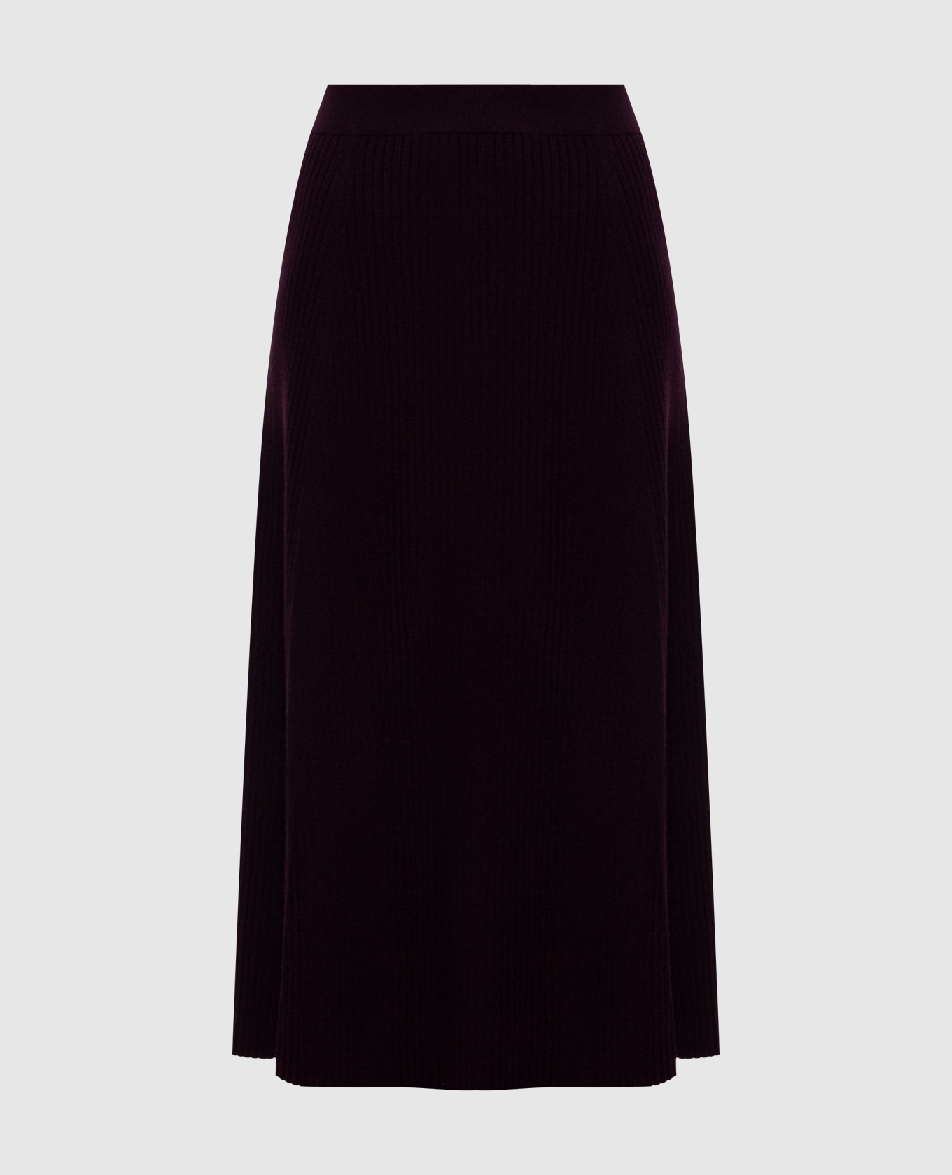 Hallie burgundy ribbed wool midi dress