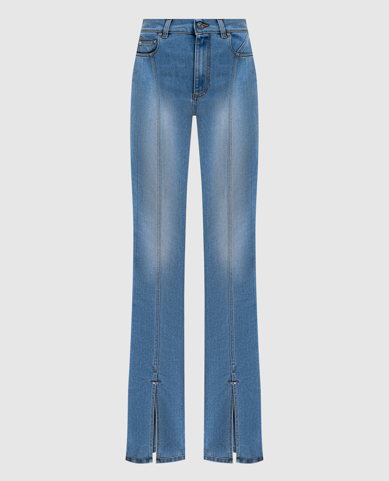 

Blue skinny jeans with a distressed effect Thierry Mugler, Light blue