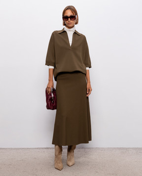 Max Mara FUGGITO skirt in khaki MXMFUGGITO