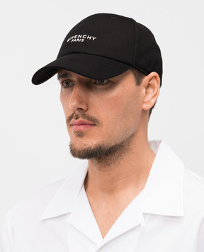 Givenchy Black cap with logo embroidery BPZ0CAP0C4