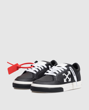 Off-White Black leather Vulcanized sneakers W288C9L002