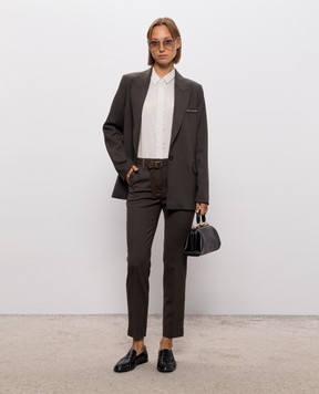 Peserico Brown wool pants P0471802660