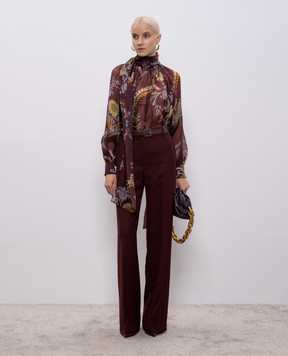 Etro Burgundy silk blouse WRJA015099SA1M0
