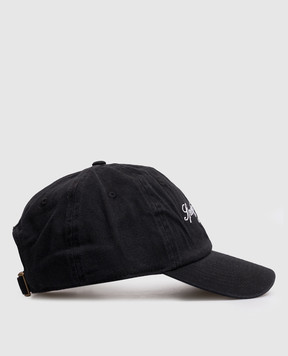Sporty & Rich Black cap with logo embroidery AC04071329BA02