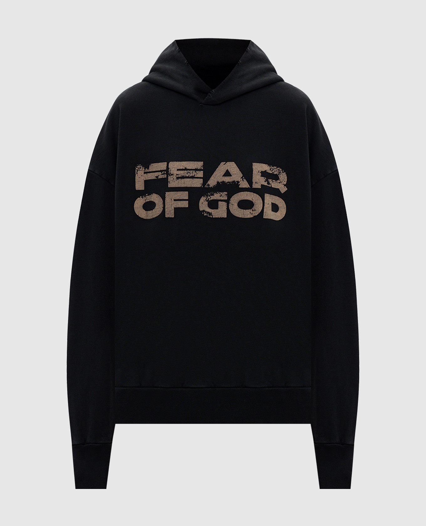 Black hoodie with logo print