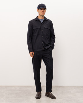 Enrico Mandelli Blue wool jumper 4K166A5270