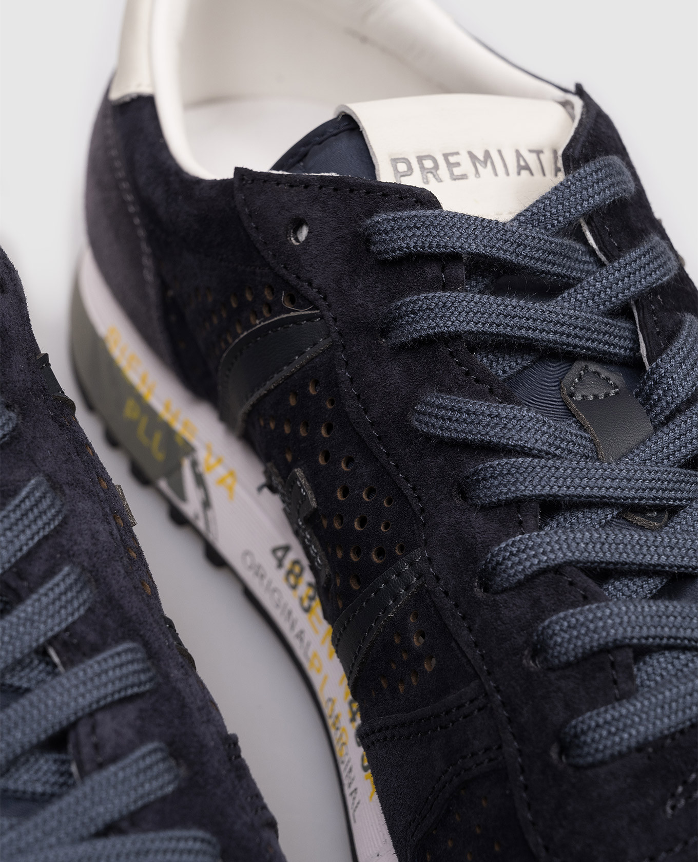

Eric blue suede sneakers with perforations Premiata