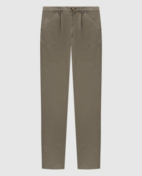 Brunello Cucinelli Khaki linen pants MP44DH0690