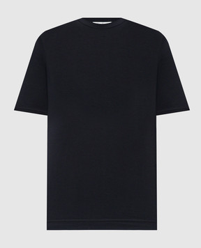 Stefan Brandt Blue T-shirt with silk ELISECO