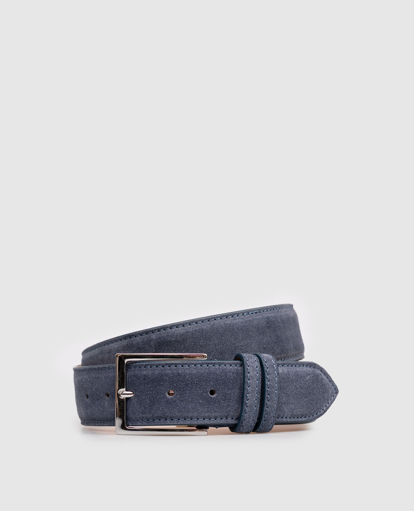 Blue suede belt
