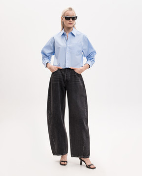 Alexander Wang Blue shirt with logo embroidery 1WC3261347