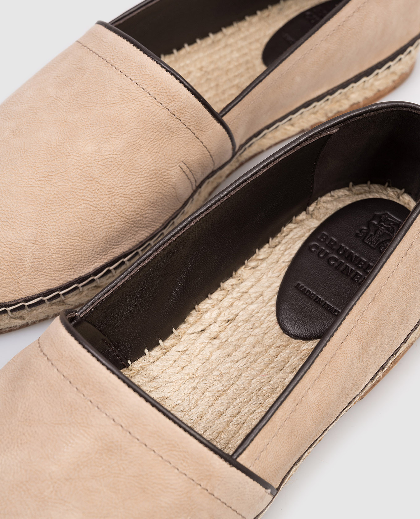 Beige nubuck espadrilles Brunello Cucinelli 5