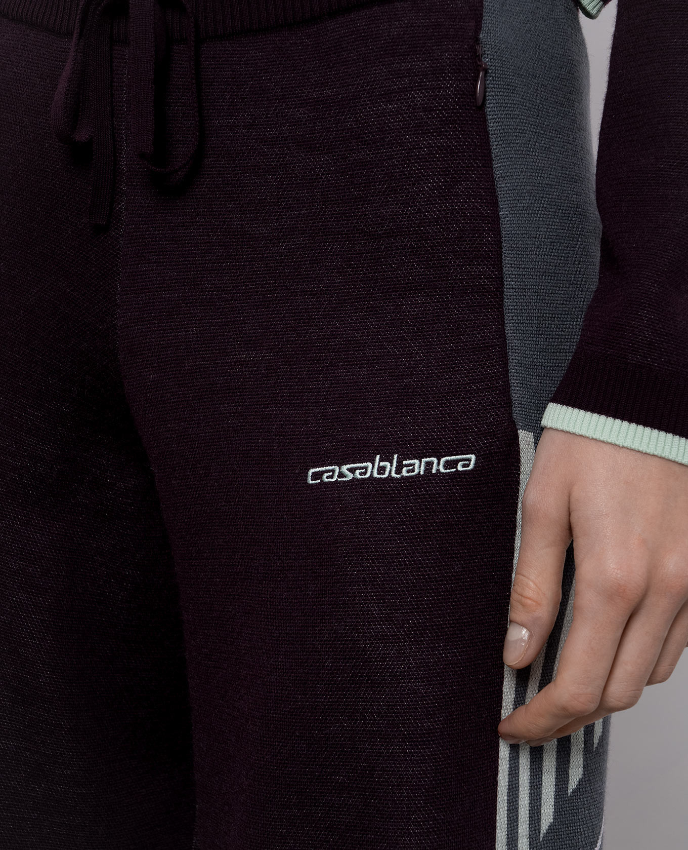 Purple merino wool pants Casablanca 5