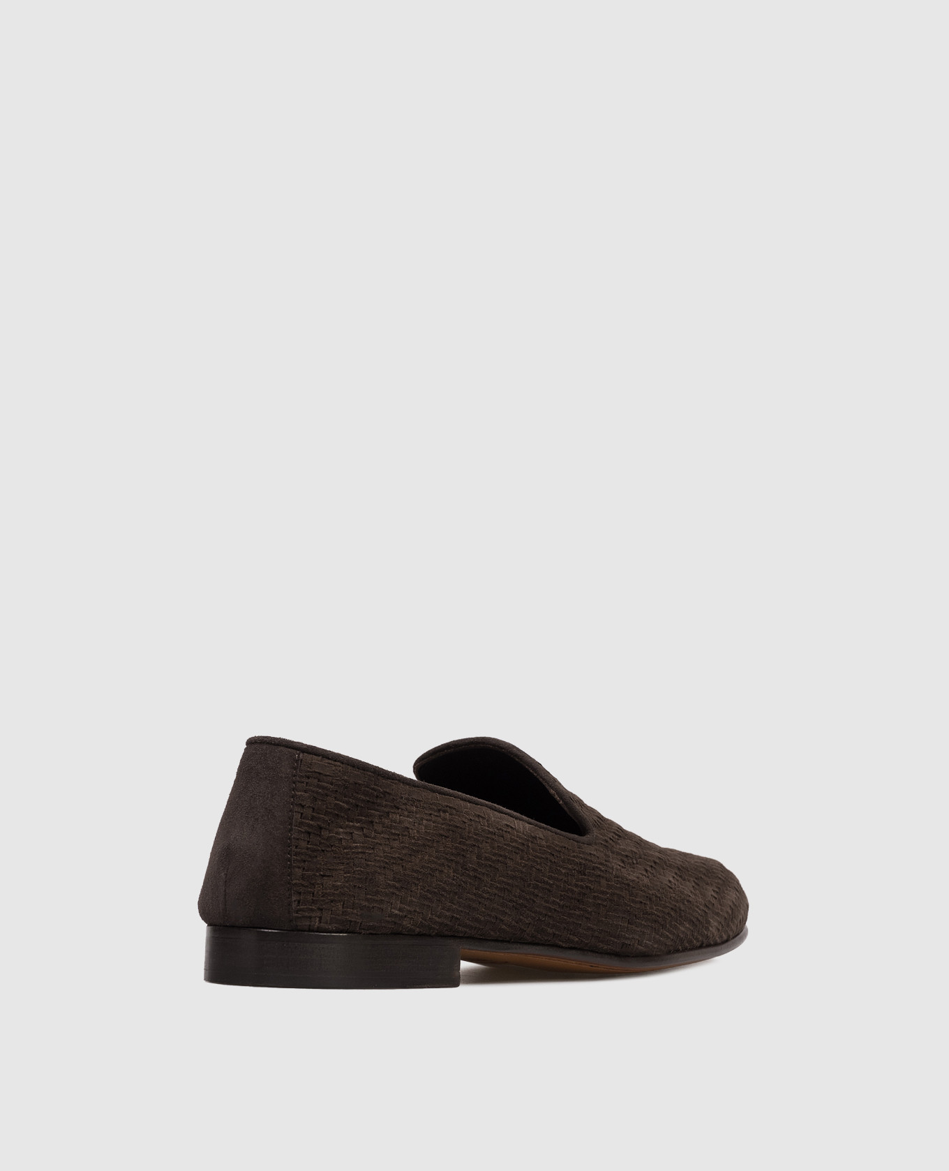 

Brown suede braided loafers Canali
