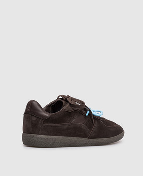 Nokwol Brown suede August sneakers with logo AUGUST